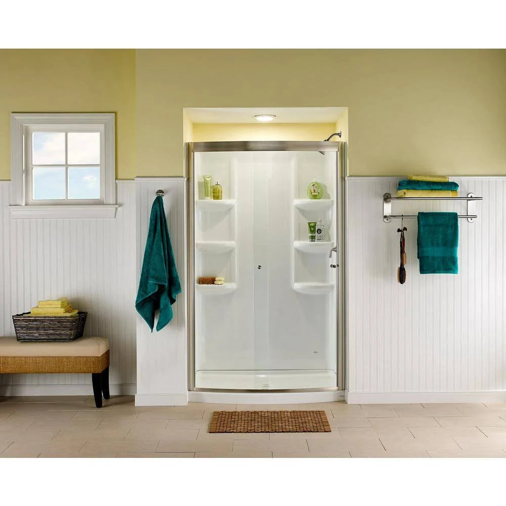 3-Piece Direct-to-Stud Shower Wall in Arctic White J7588