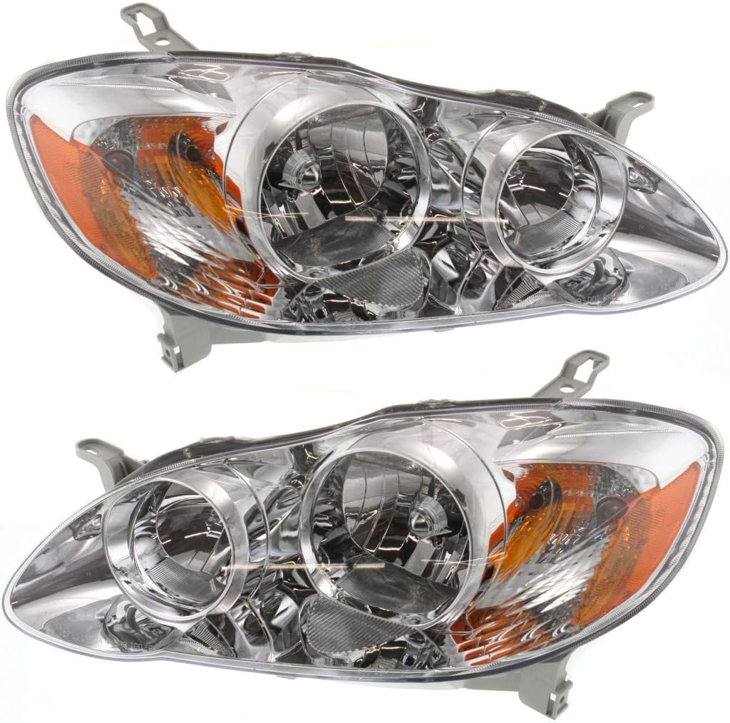 Headlight Assembly Pair for Toyota Corolla 2005-2008 H985460