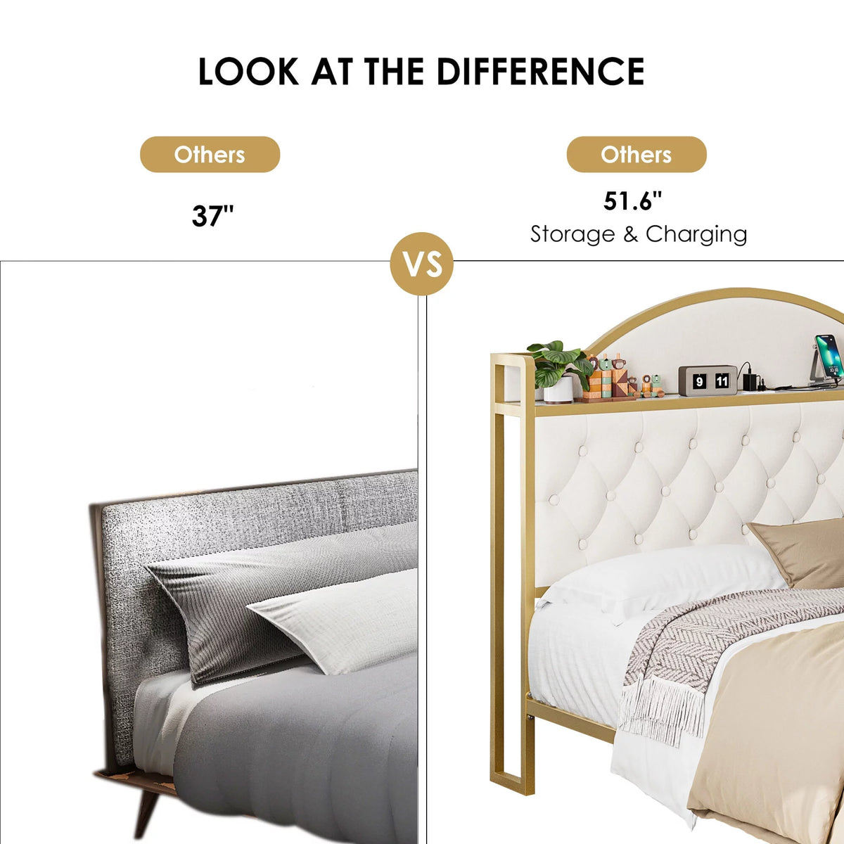 White Queen Size Storage Bed with 2 Drawers S452533