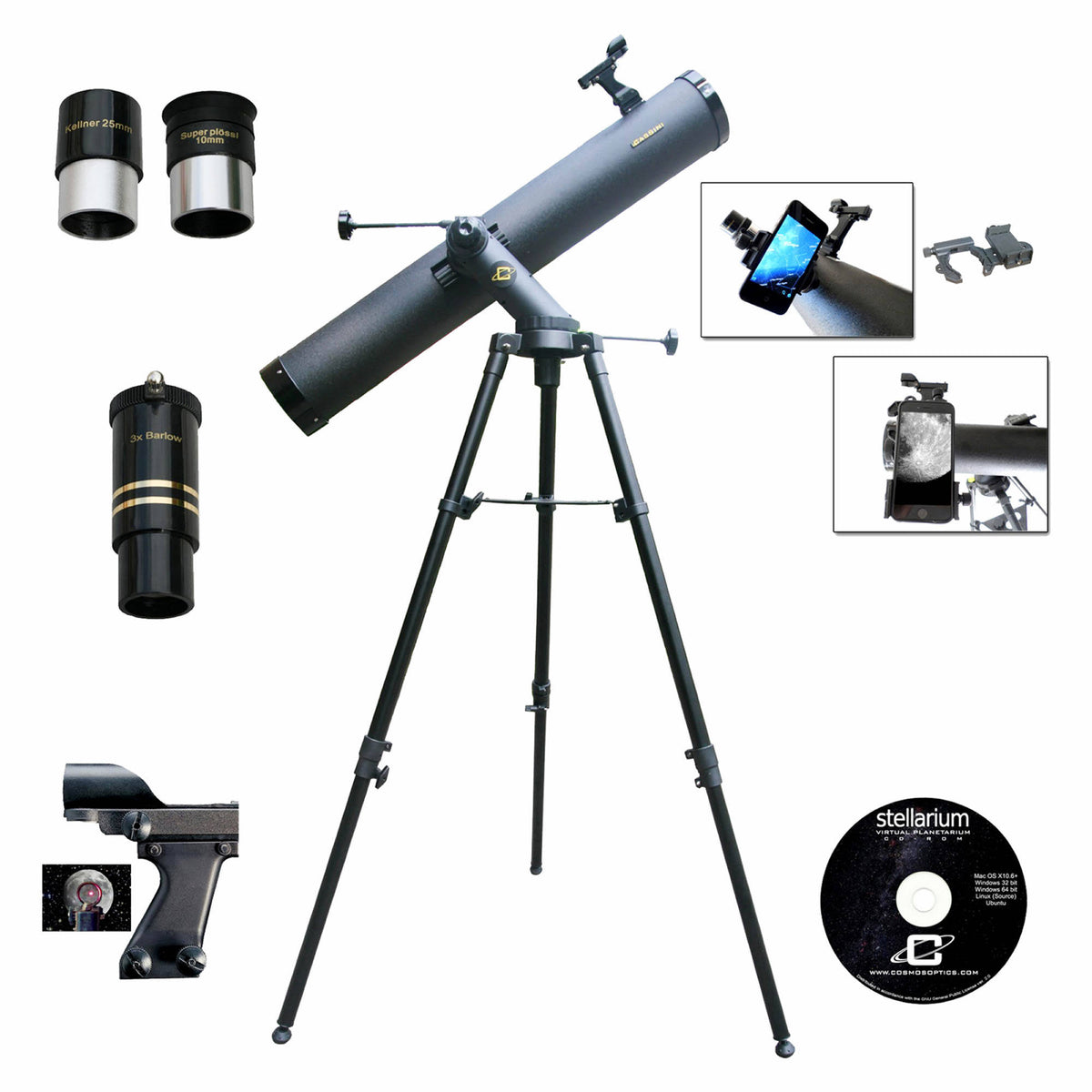 1000mm x 120mm Reflector Telescope Smartphone Adapter M625213