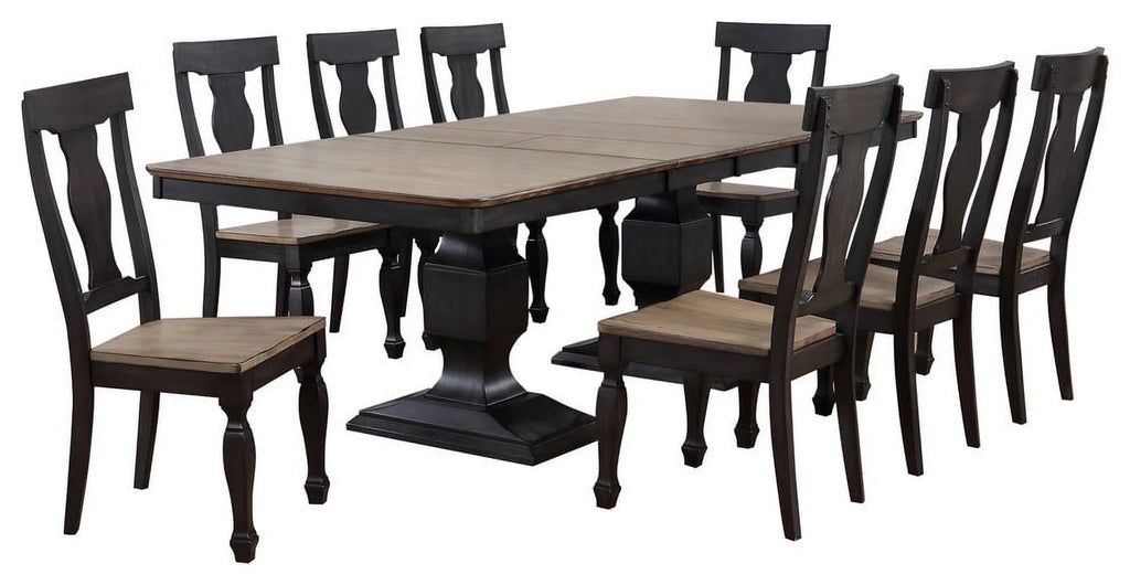 9 Piece Extendable Dining Table and 8 Chairs Set M157