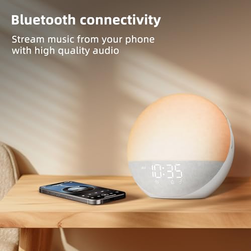 White Noise Machine Alarm Clock with Bluetooth Speaker H473
