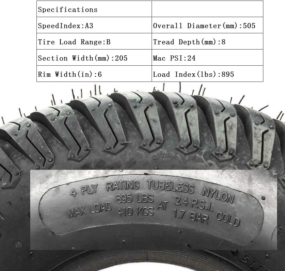 20x8-10 Lawn Mower Tires Set of 2 V314