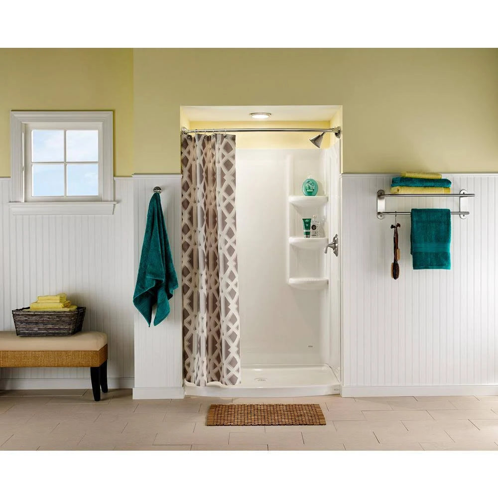 3-Piece Direct-to-Stud Shower Wall in Arctic White J7588