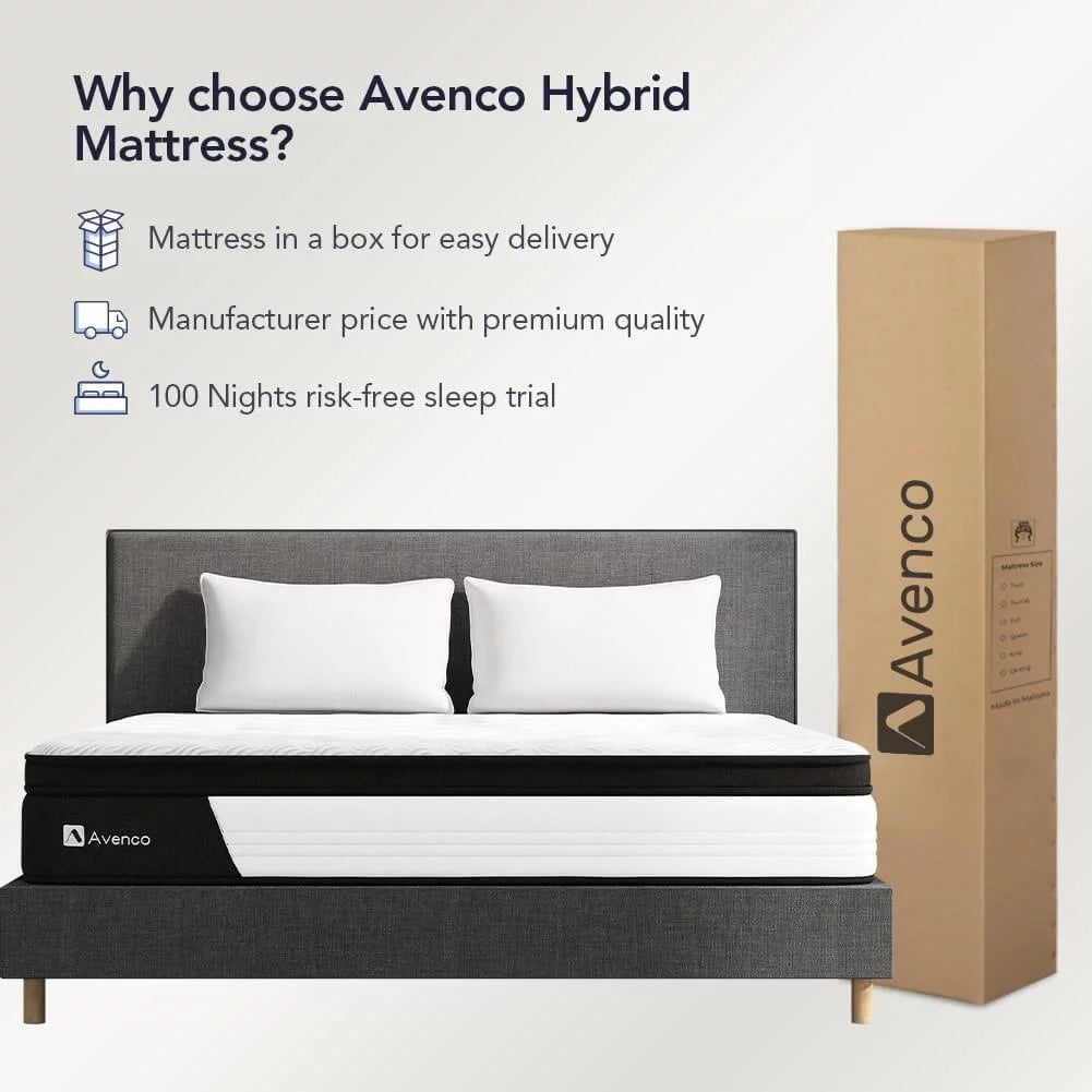 Queen Size Firm 10-Inch Hybrid Mattress A98393