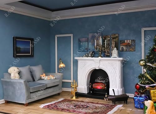 Dollhouse Fireplace and Accessories 1/12 Scale 4pcs G210