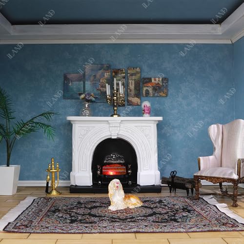 Dollhouse Fireplace and Accessories 1/12 Scale 4pcs G210