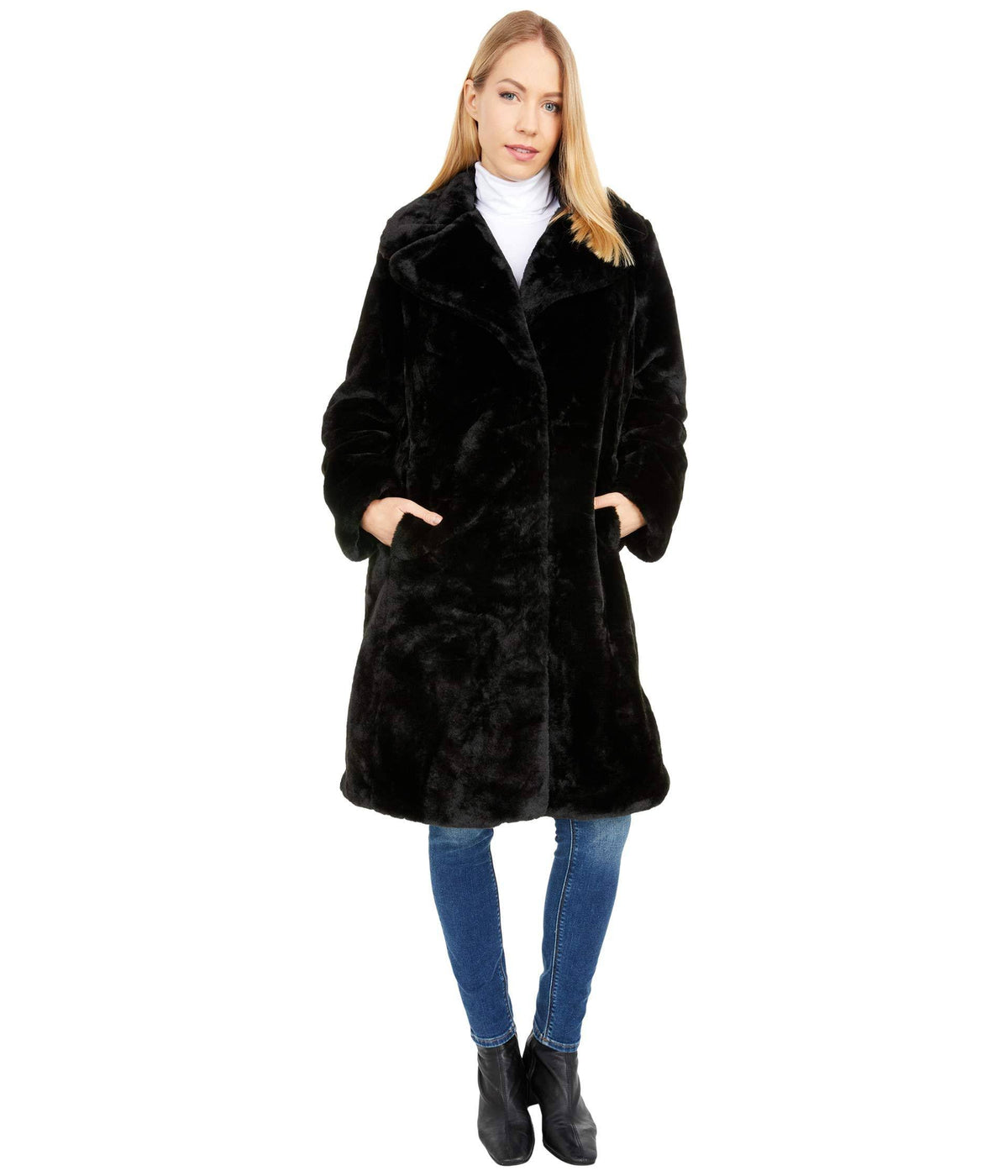 Sangria Faux Fur Bunny Coat Z121127
