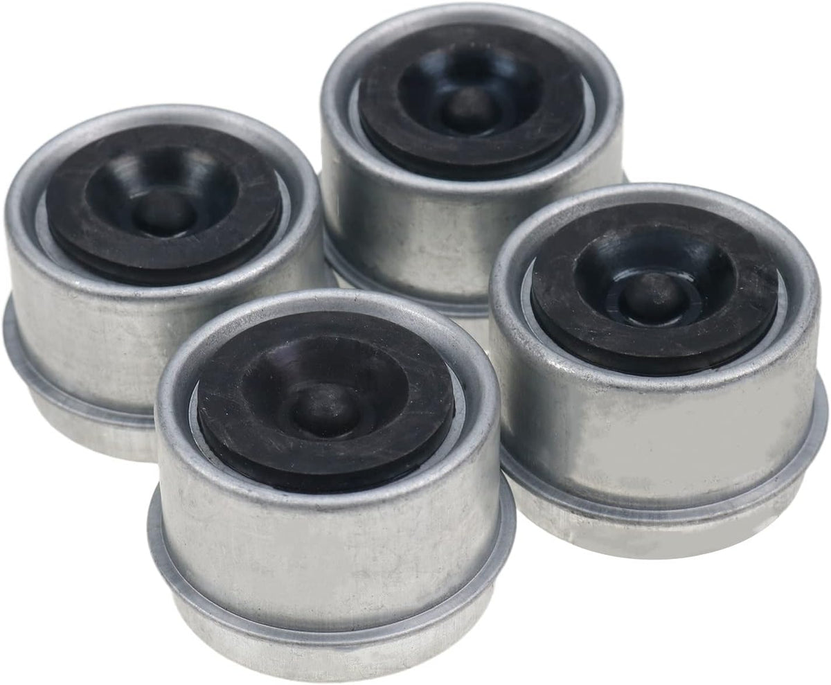 1.98 Posi-Lube Grease Dust Cap Cover with Rubber Plugs for Trailer Axles Wheel Hubs (4 pcs) Pack of 2 U2852