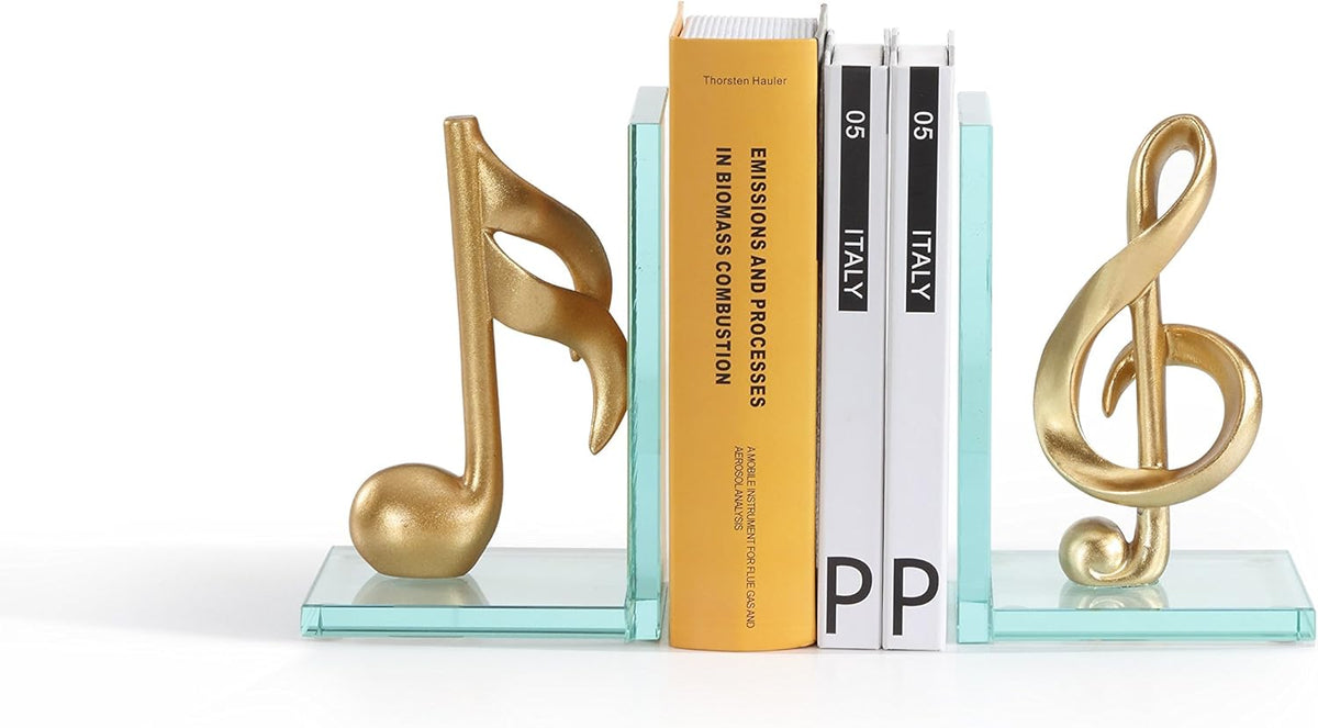 Decorative Gold Glass Bookends Y57344