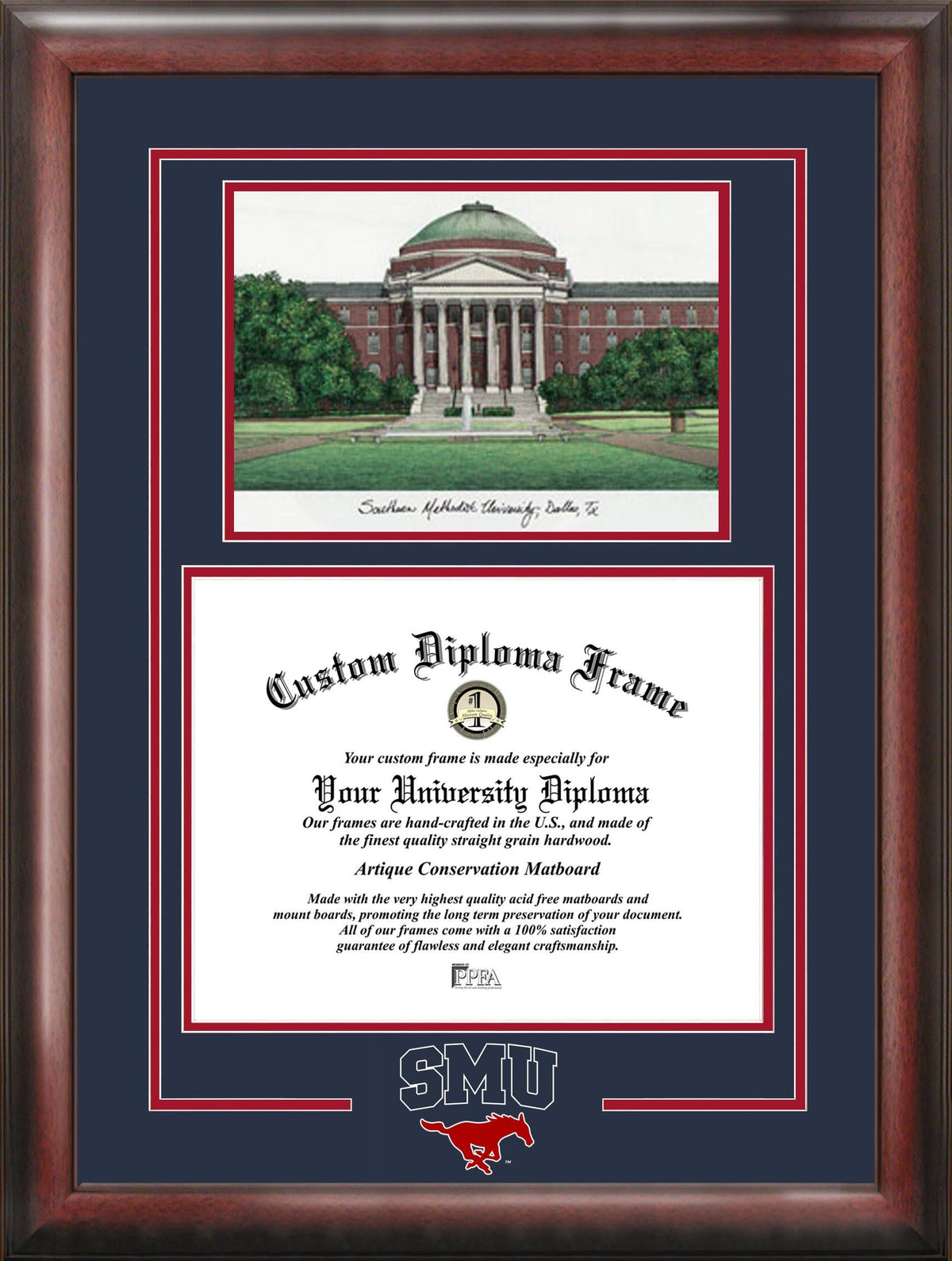 14 x 11 in. Satin Mahogany Spirit Graduate Frame J350104