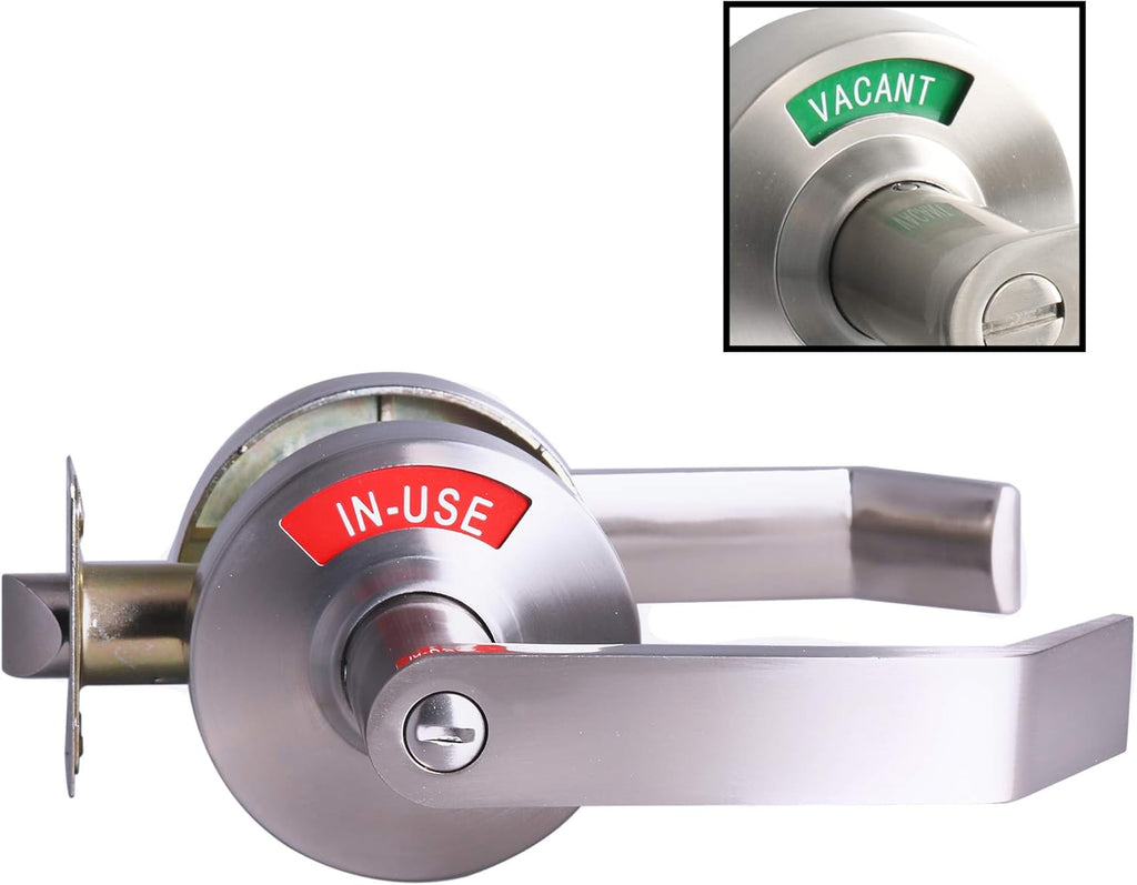 Bathroom Privacy Lever Lock with Large Indicator W91057