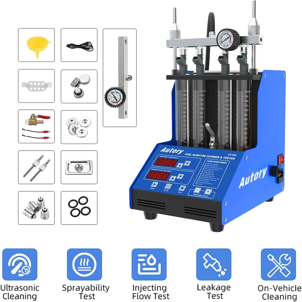 Ultrasonic Fuel Injector Cleaner for 4-Cylinder Vehicles T508