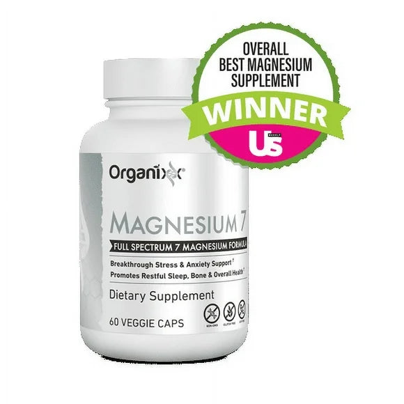 Magnesium Supplement Capsules with Vitamin B6 and Manganese Citrate and Glycinate, Vegan, Non GMO, 60 Count W36078