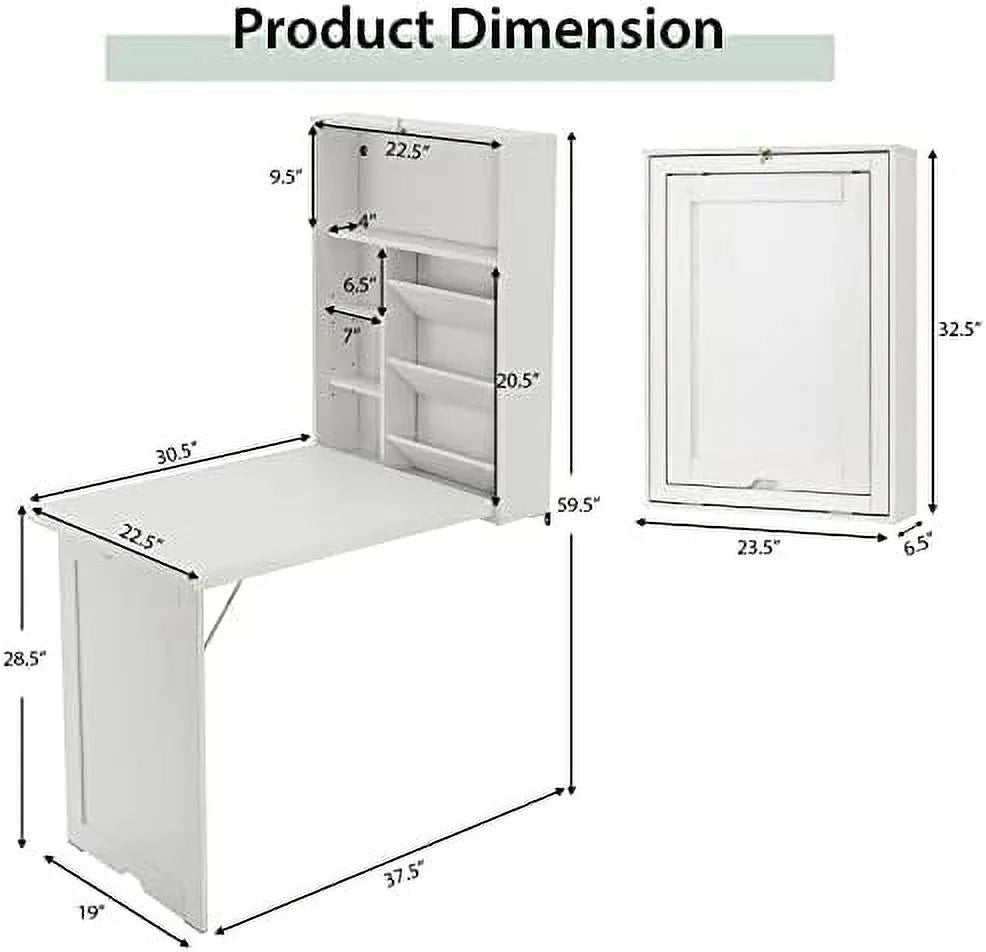 Wall Mounted Fold Out Convertible Desk Q507482