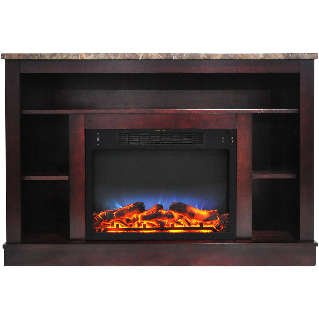 Mahogany Electric Fireplace with Multi-Color LED Insert U12703