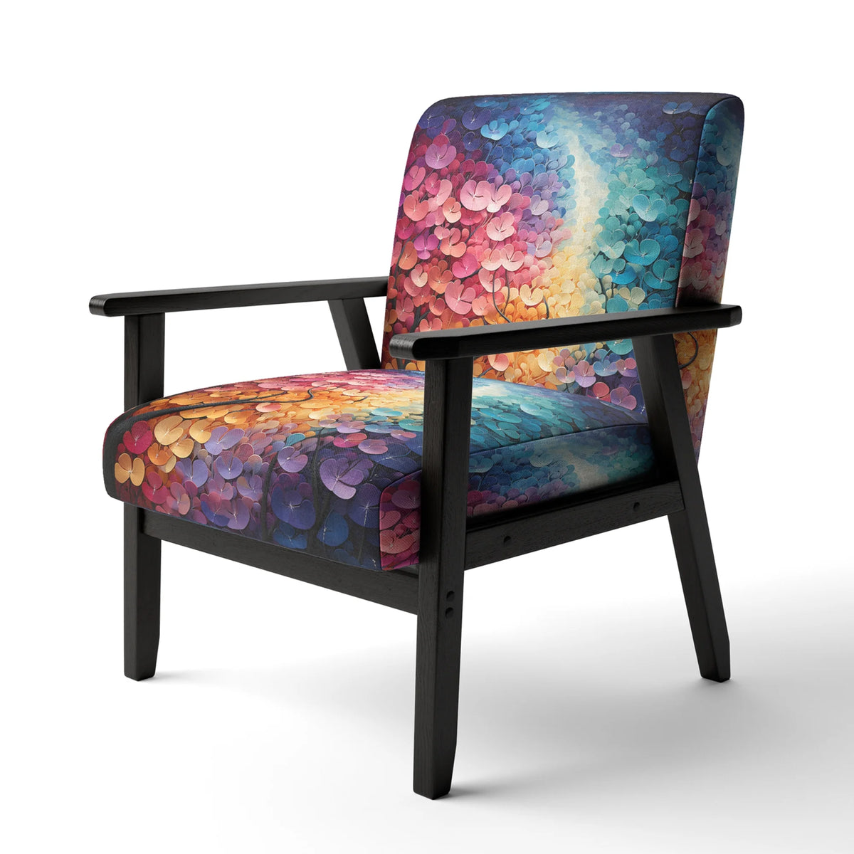Upholstered Abstract Accent Chair V2370