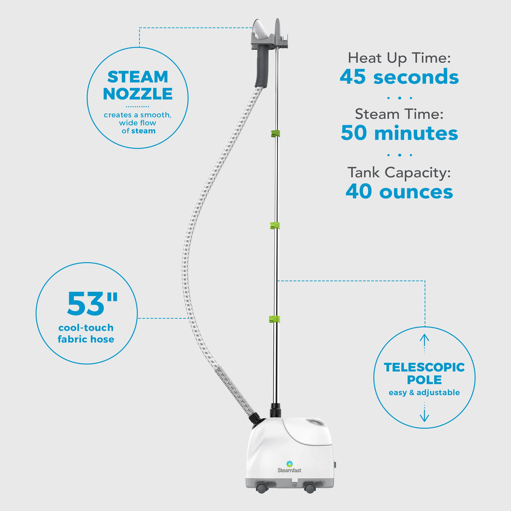 White Full-Size Fabric Steamer B7792