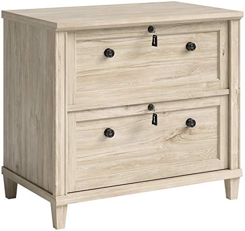 2 Drawer Wooden Lateral File Cabinet in Chalk Oak R23351