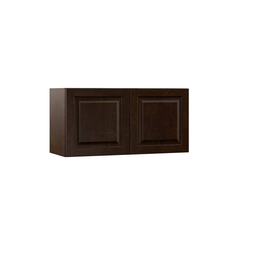 Assembled Wall Bridge Kitchen Cabinet in Espresso, Brown K5742
