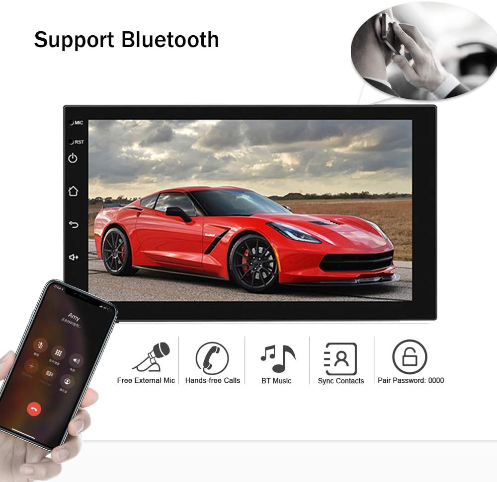 7in Car Stereo Radio Touch Screen Double Dins U4422