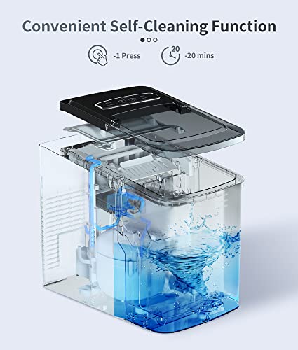 Nugget Ice Maker Countertop 33 lbs Self-Cleaning Stainless Steel C751