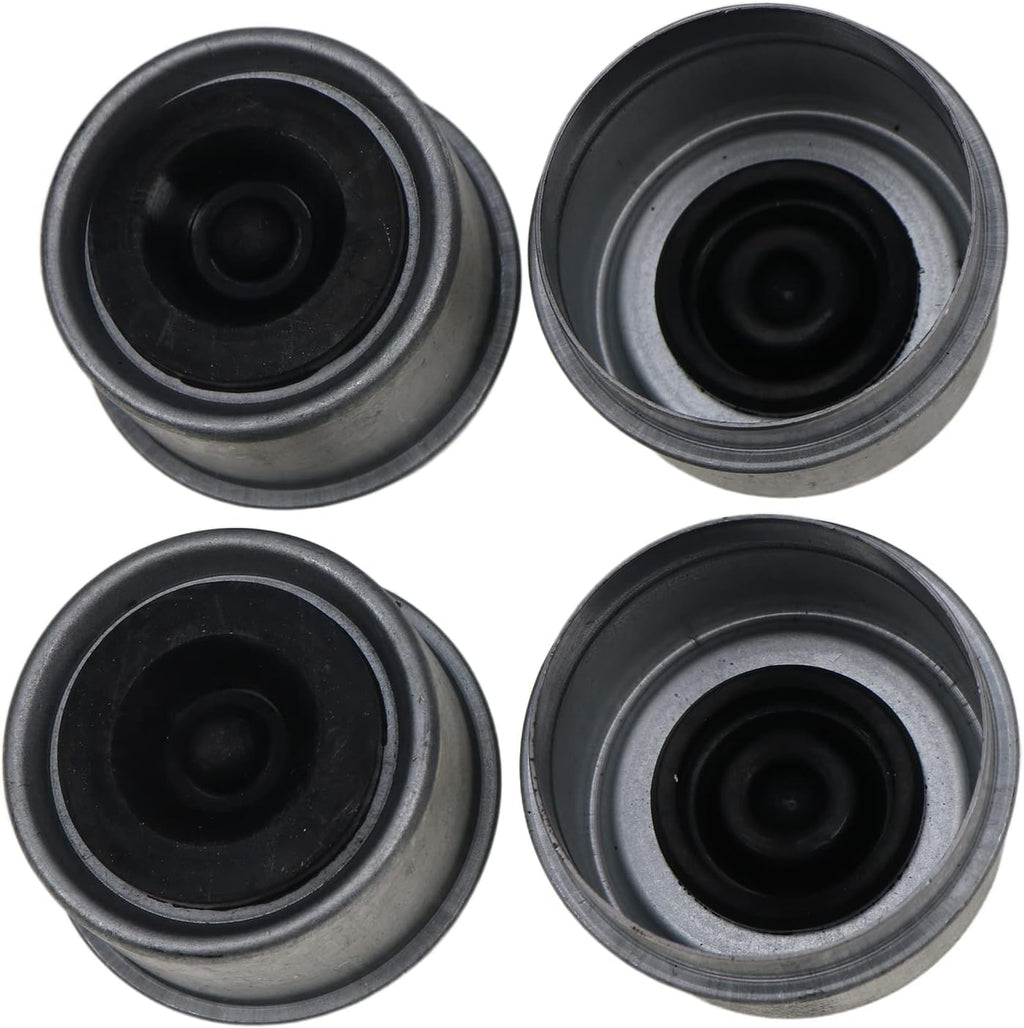 1.98 Posi-Lube Grease Dust Cap Cover with Rubber Plugs for Trailer Axles Wheel Hubs (4 pcs) Pack of 2 U2852