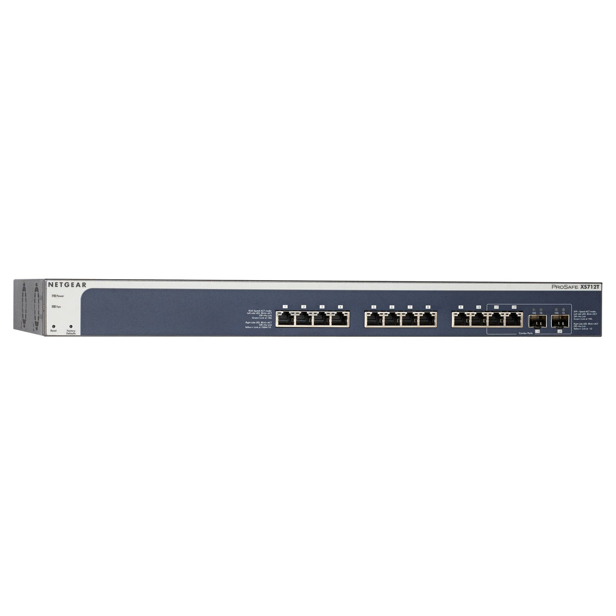 12 10GBase-T Ports 2 Shared 10 Gigabit SFP+ Ports Smart Managed Switch M54646