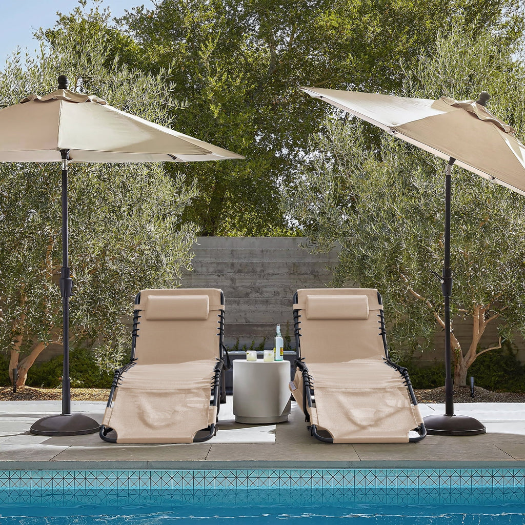 Blue 5-Position Adjustable Foldable Chaise I2893