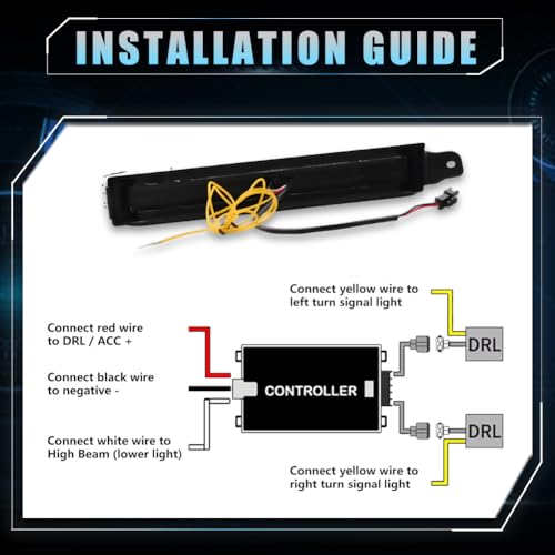 2 PCS White Amber LED Front Side Marker Daytime Running Light V98911