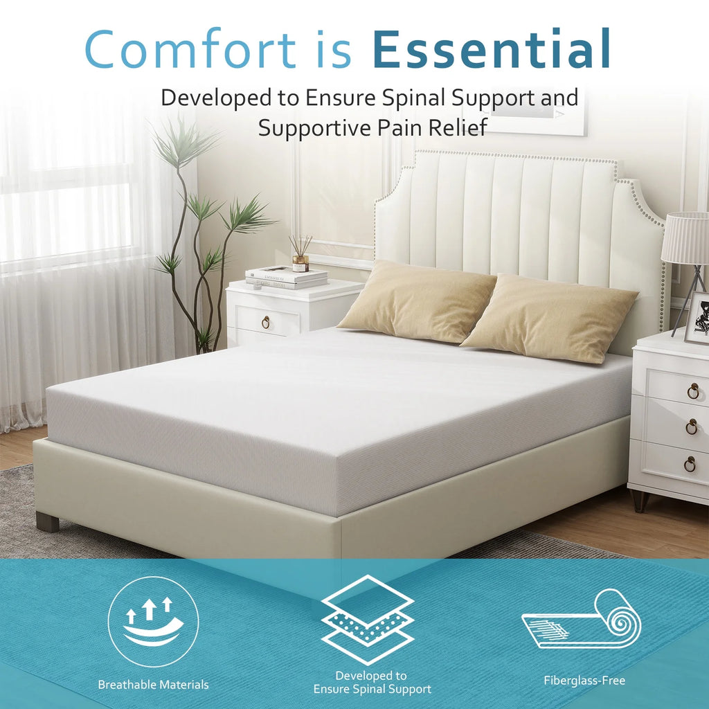Twin Size Memory Foam Mattress with Cover U15266