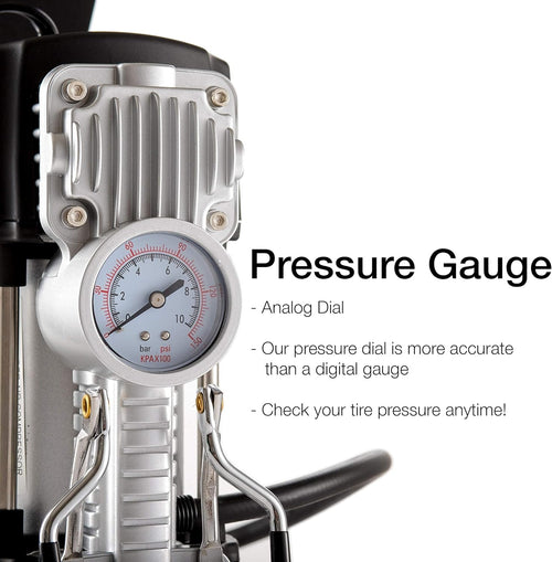 12V Portable Double Cylinder Air Compressor Tire Inflator 150 PSI R85385