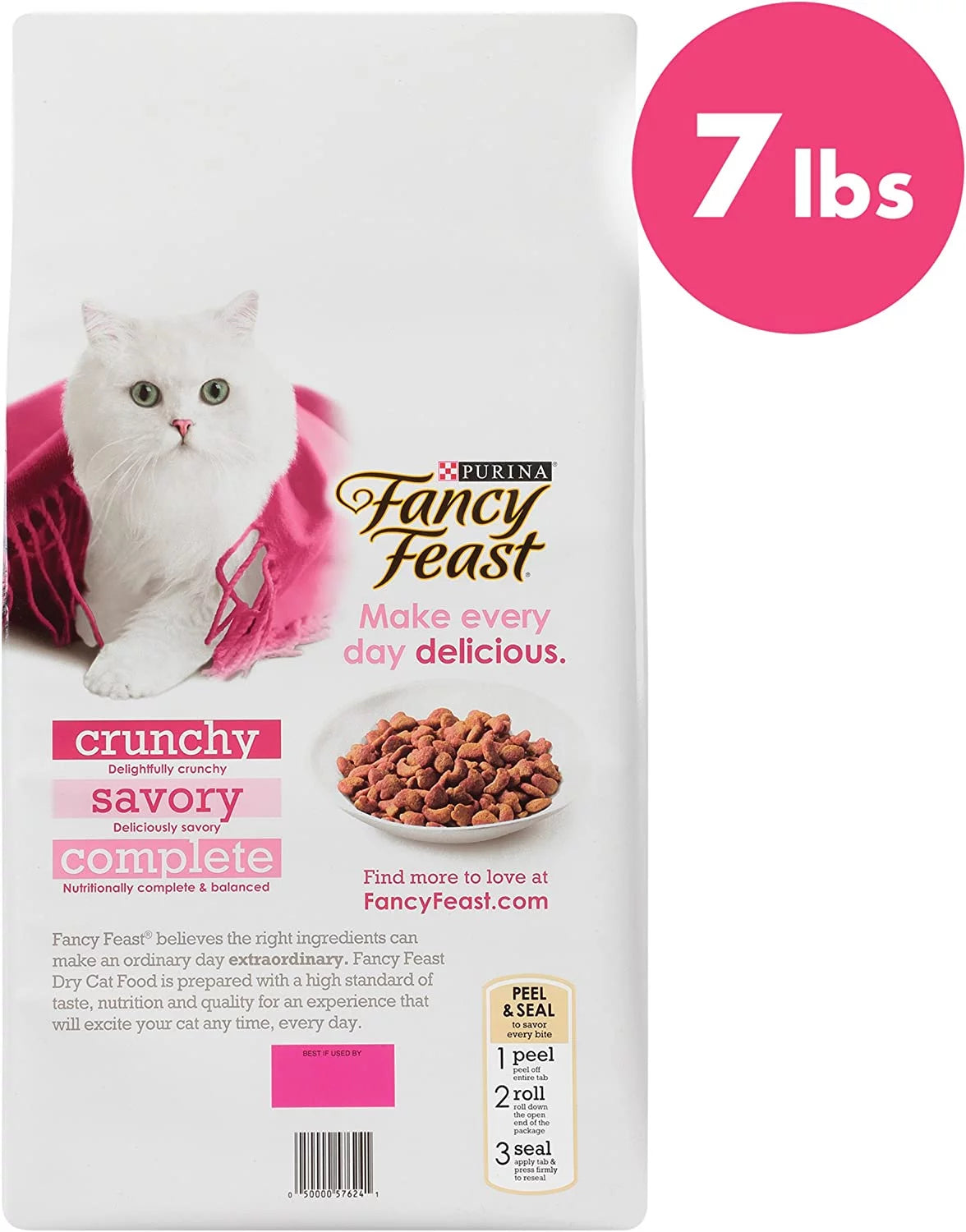 Filet Mignon Flavor With Real Seafood & Shrimp Dry Cat Food, 7 lb (Pack of 2) H83098
