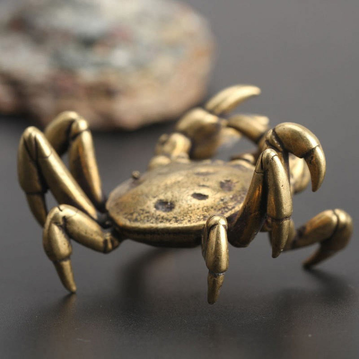 Solid Copper Crab Miniature Figurines U4807