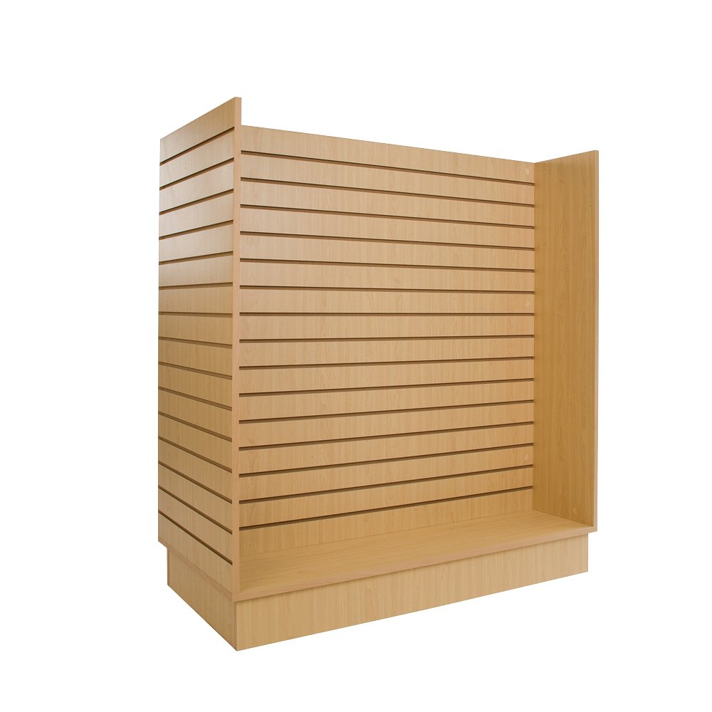 Commercial Maple Gondola Slatwall Merchandiser, 49.5" x 24" x 54" T981980