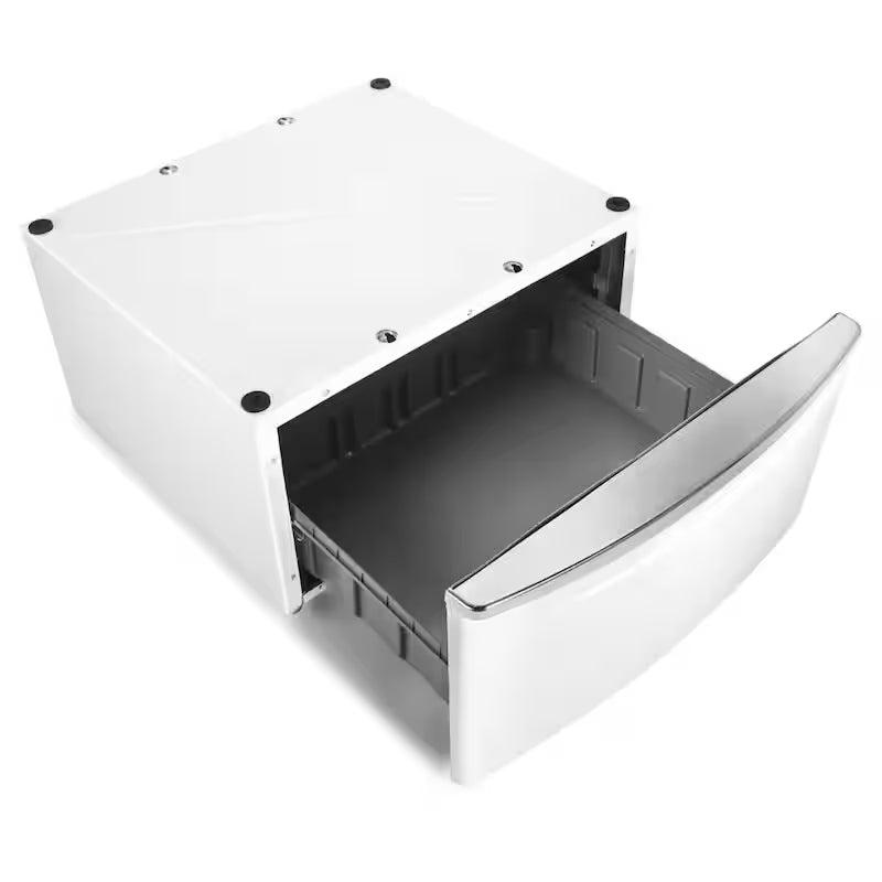 White Pedestal with Storage Q5642