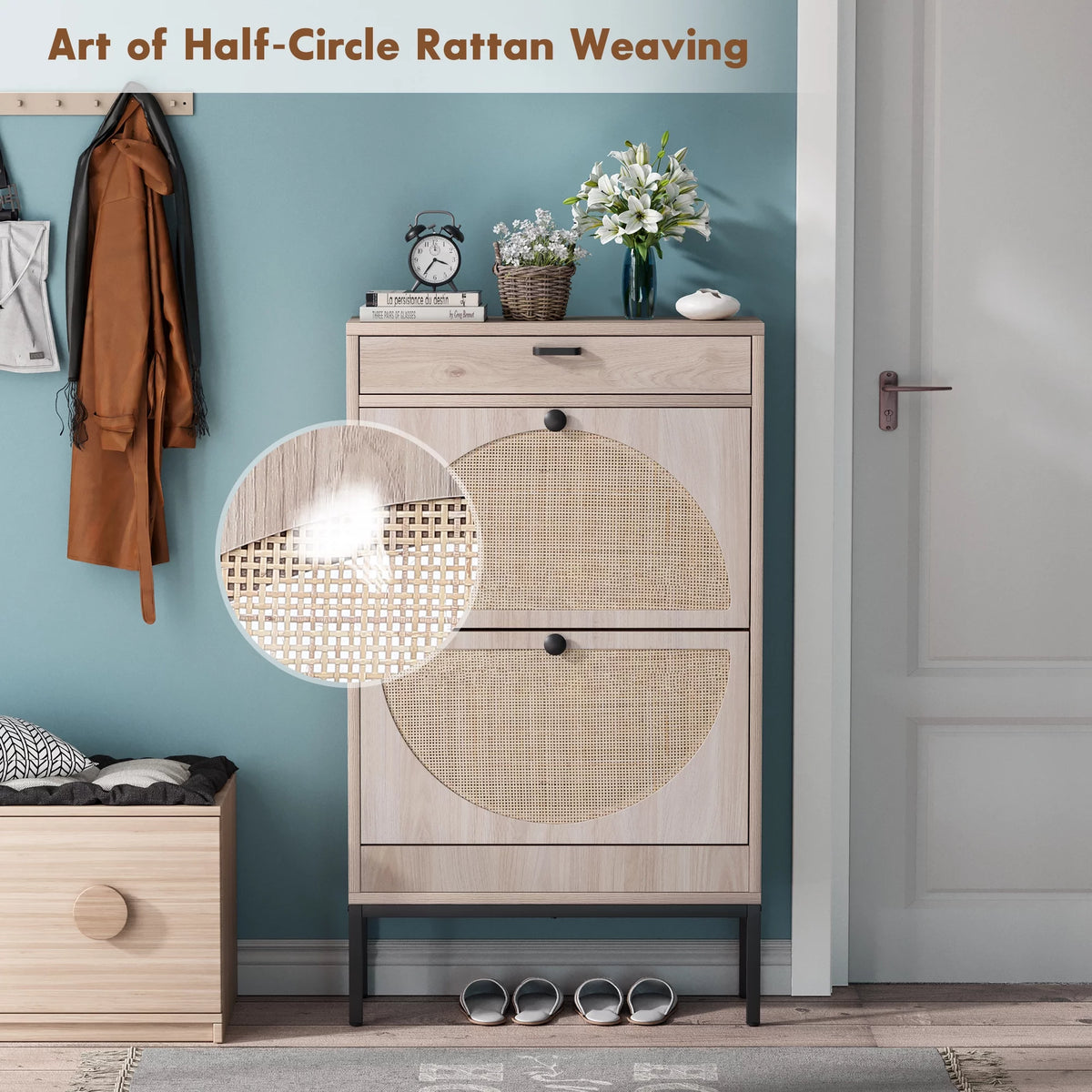 Shoe Storage Cabinet with Flip Drawers K6838