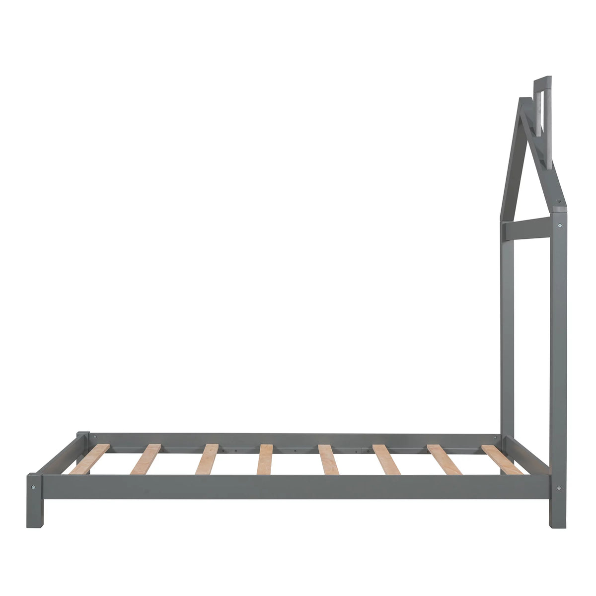 Twin Size Kids Bed with House-Shaped Headboard R85202