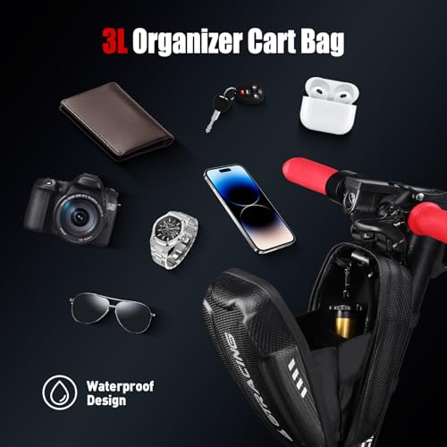 Electric Scooter with Seat and 3L Bag, 20 Miles Range, 450W Motor, 8.5" Pneumatic Tire Q50869