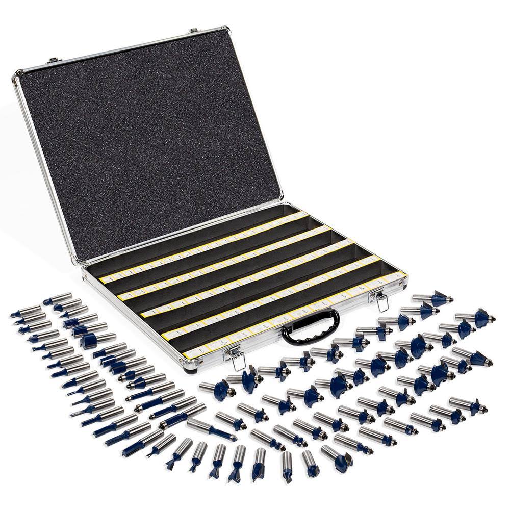 80-Piece Tungsten Carbide Router Bit Set N574