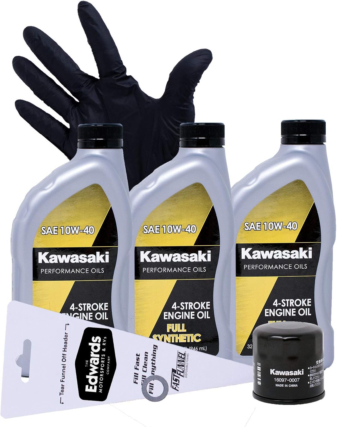 Oil Change Kit for Kawasaki Brute Force 750 ATV, Full Synthetic, Pack of 2 X201221