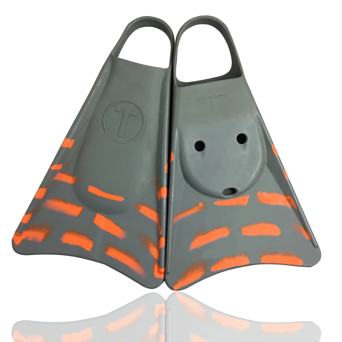 Swimfins Grey/Orange stripes XS K471