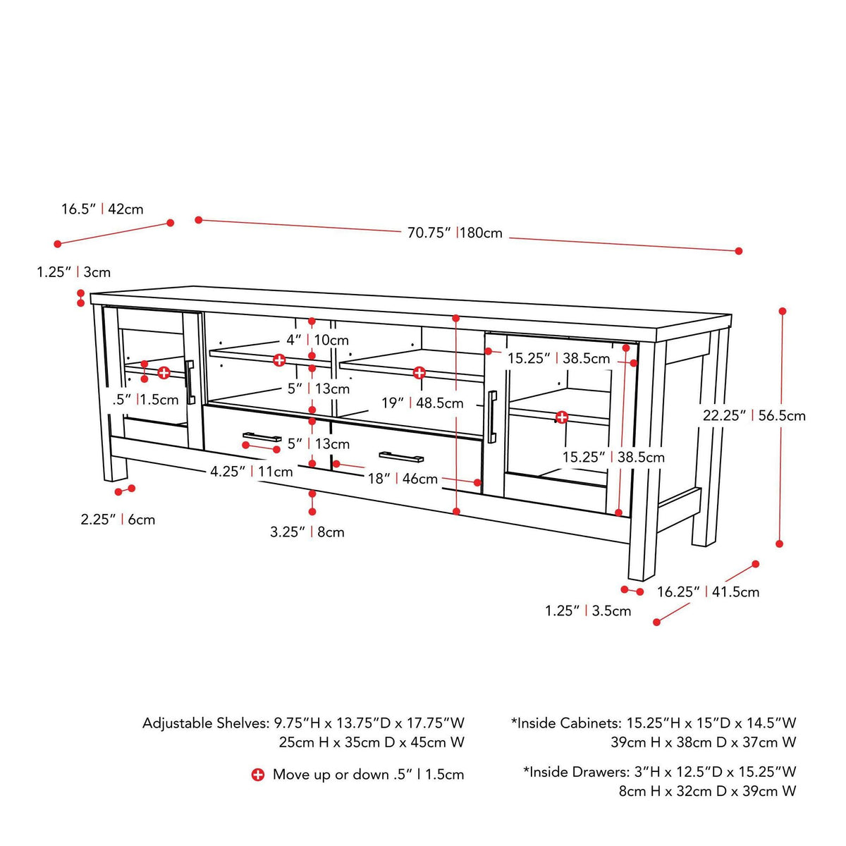 Gray TV Cabinet V487