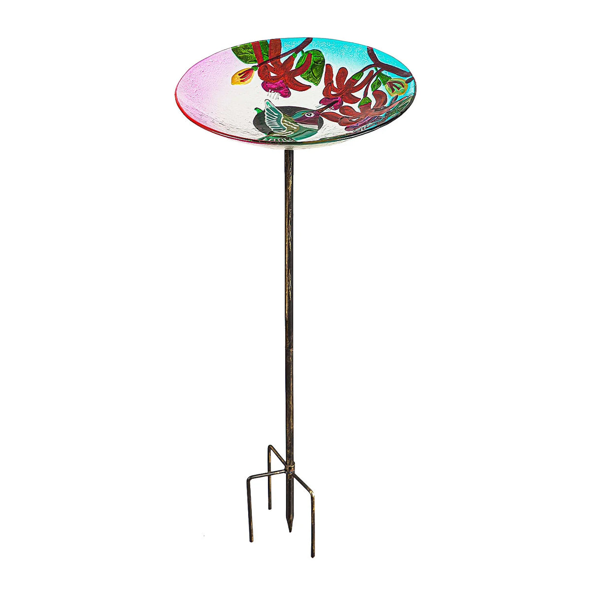 Glass Stake Birdbath H372179