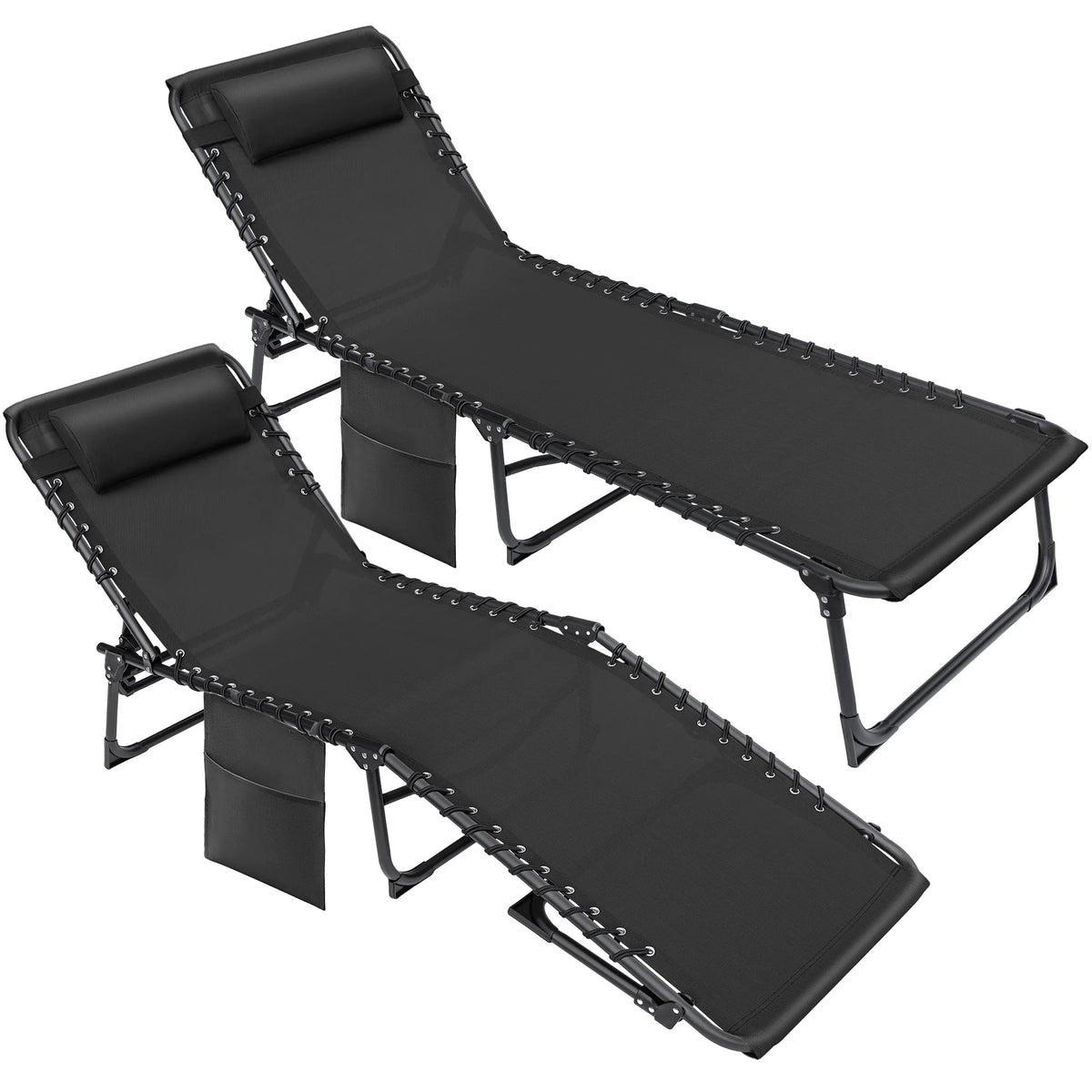 Blue 5-Position Adjustable Foldable Chaise I2893