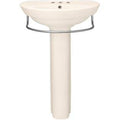 White Pedestal Sink Top and Leg with 4-Inch Center Faucet Spacing E244071