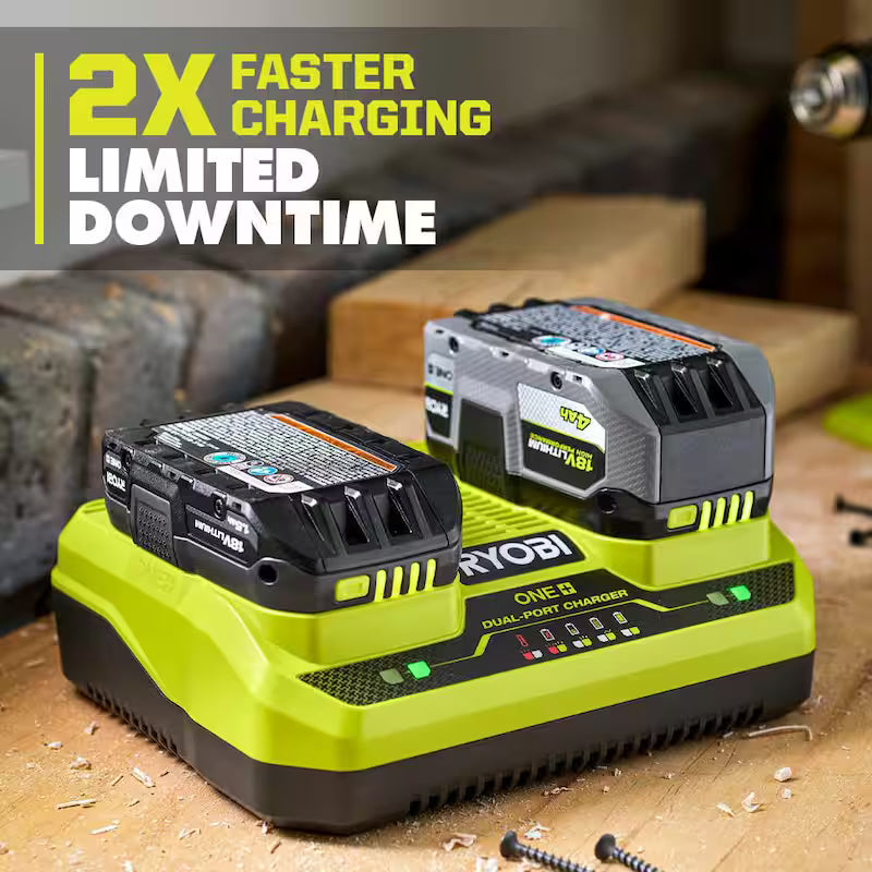 18V 1.5 Ah Batteries with Dual-Port Charger Starter Kit B9777