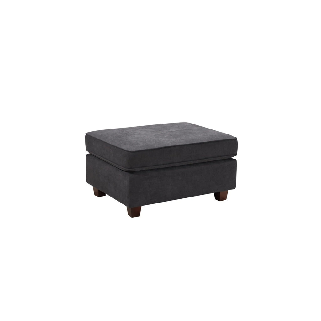 Dark Gray Woven 8Pc Modular Sectional Sofa Chaise and Ottoman F560