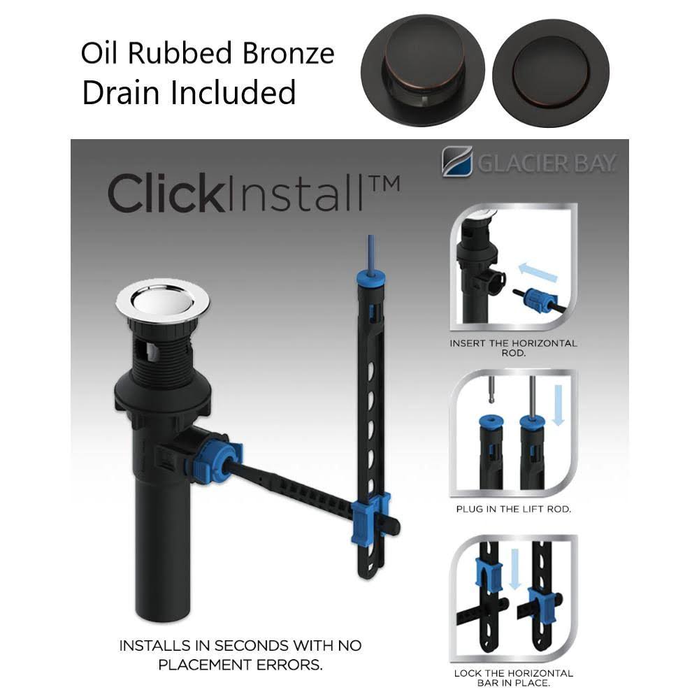 Bronze 2-Handle High-Arc Bathroom Faucet Z812658