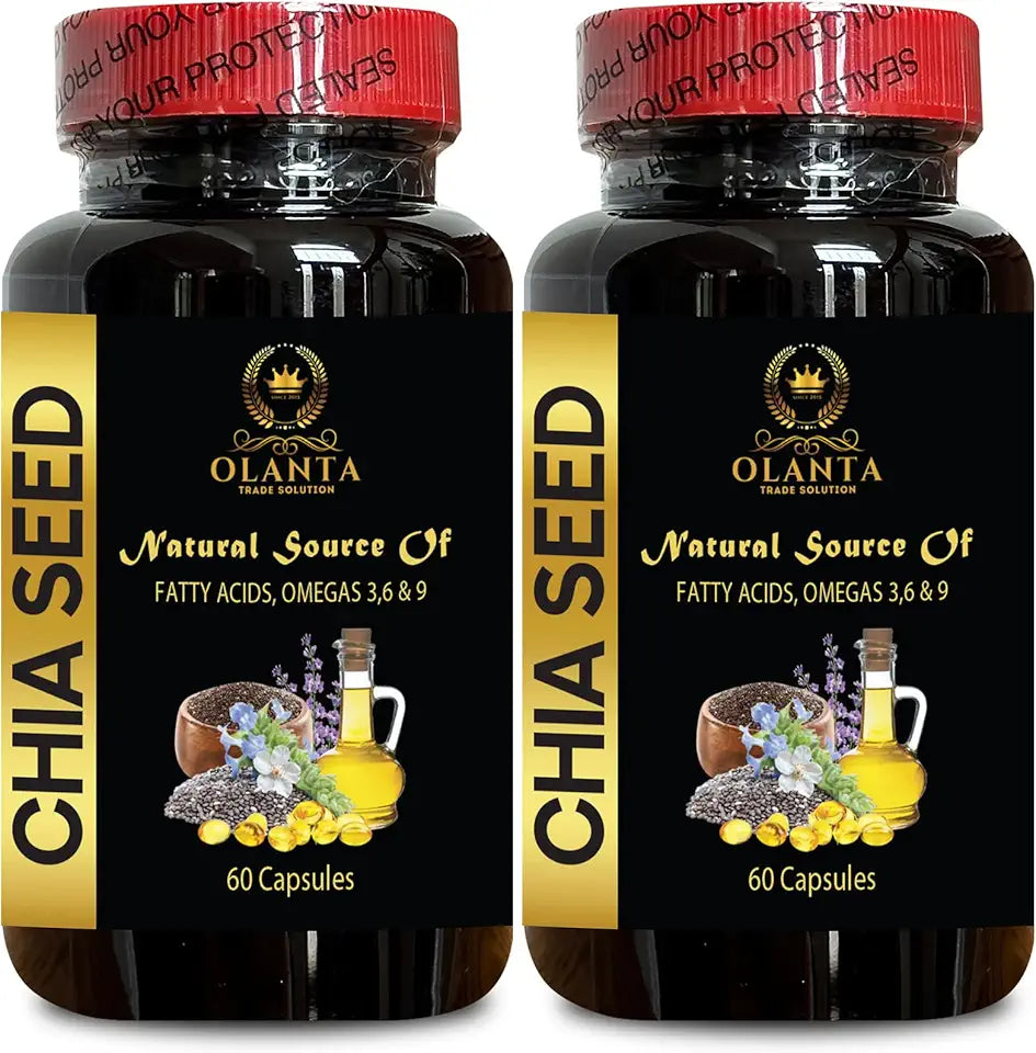 Organic Chia Seed Oil Softgels with Omega 3, 120 Capsules Y502806